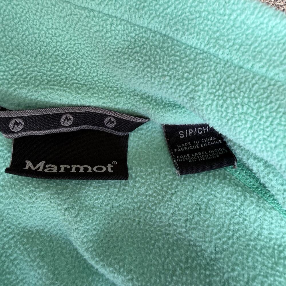 Marmot Full Zip Fleece Sweatshirt Womens Small Green Jacket Lightweight Layer - Picture 6 of 10
